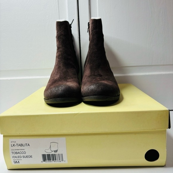 LUCKY BRAND Tablita Tobacco Oiled Suede Boots Size 9 - Picture 2 of 8